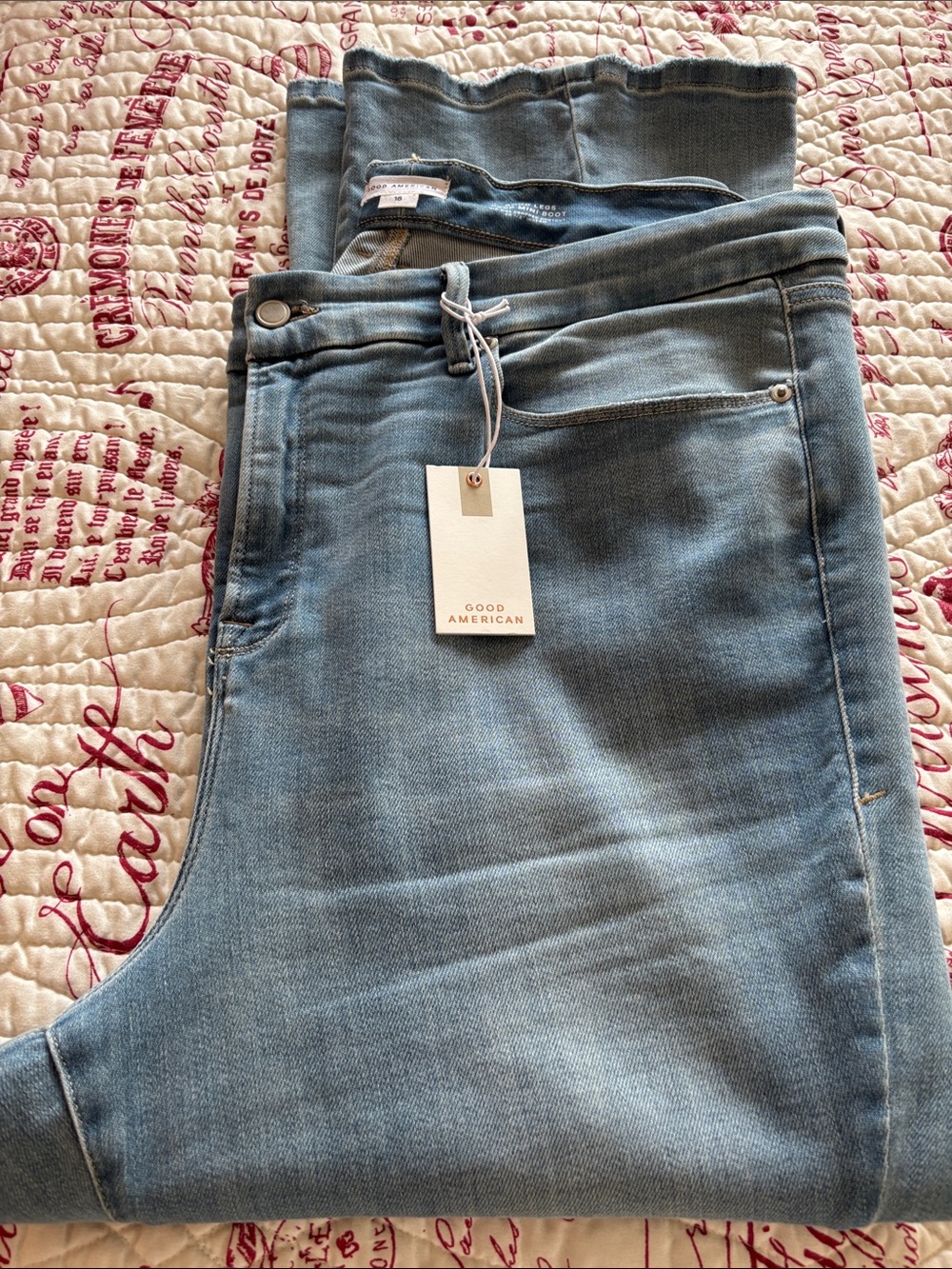 Good American Light Blue Bootcut Jeans